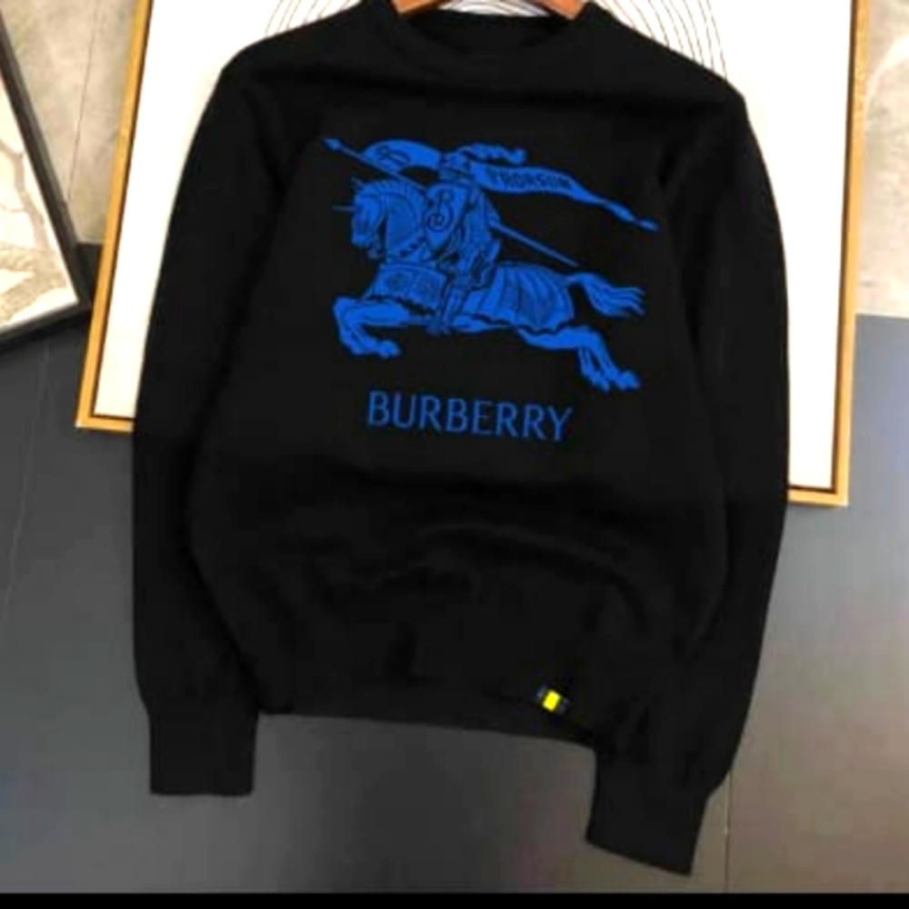 BURBERRY SWEAT REPLICA with Blue Burberry Logo: ***FEELING THE BURBERRY BLUES***